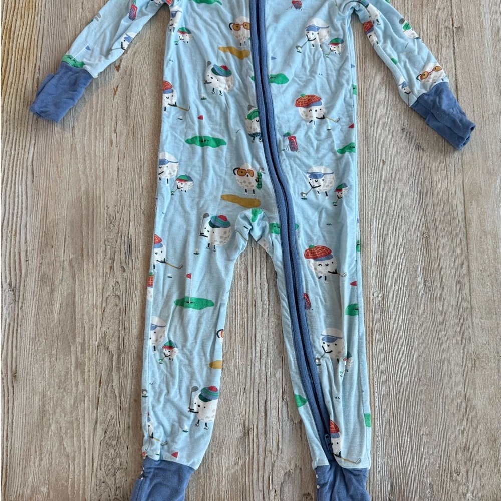 Blue Kids Angel Dear Golf One Piece Pajama 12-18M
